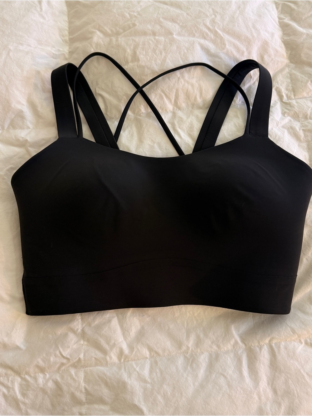 Lululemon Black Strappy Back Sports Bra Size 10